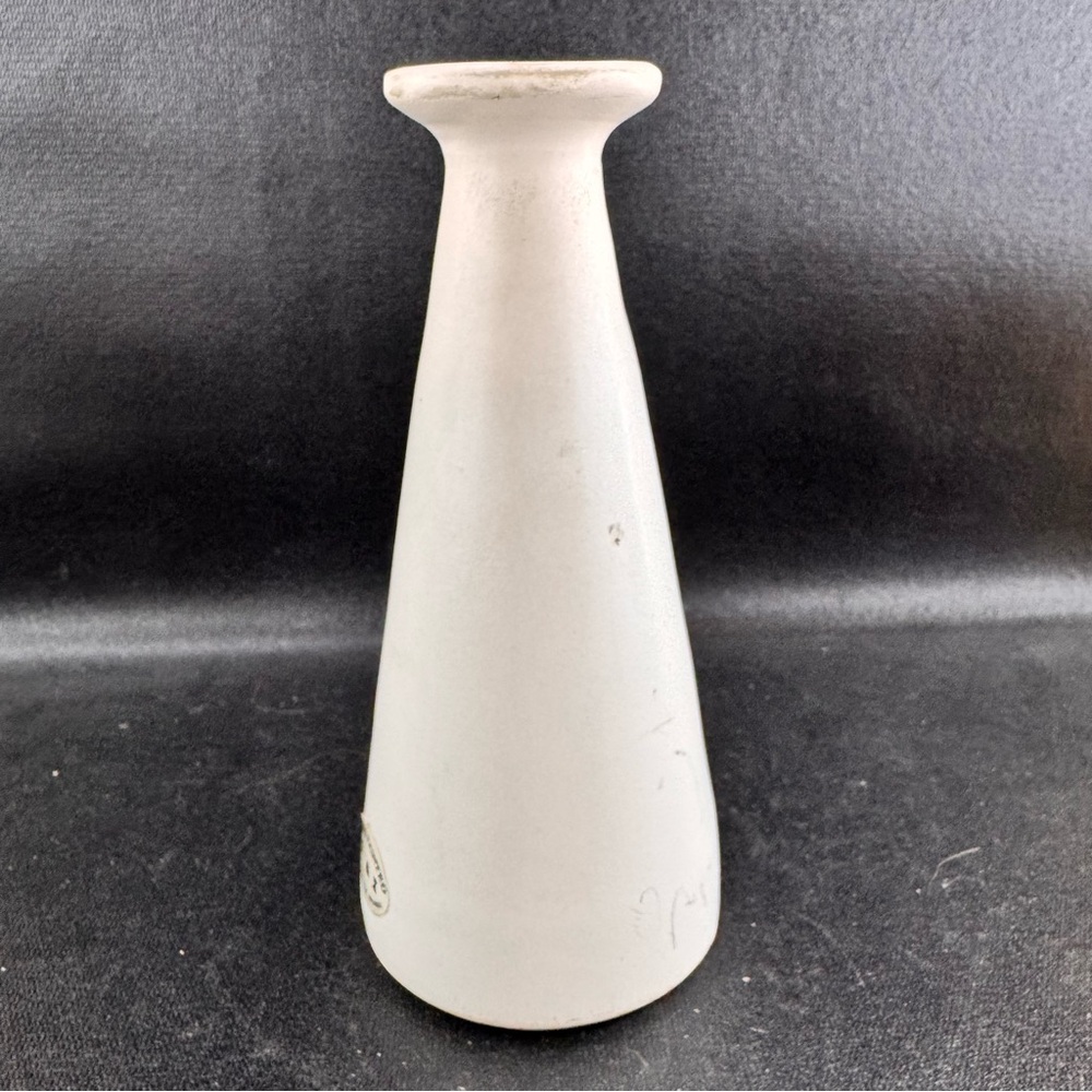 Ceramic White Vase Hand Painted In Greece Seaside Village - Picture 2 of 5